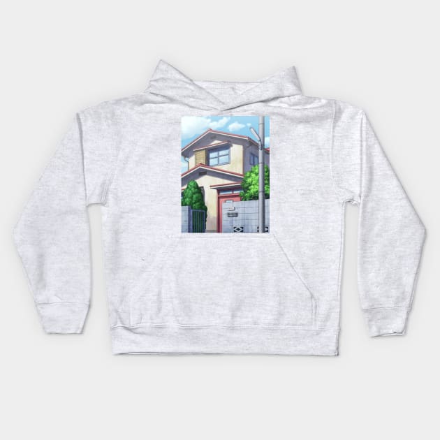 Nobita House Kids Hoodie by Edumj